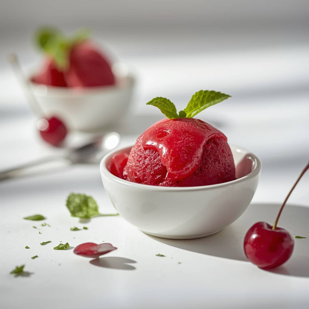 Fresh Cherry Sorbet 2 Fresh Cherry Sorbet