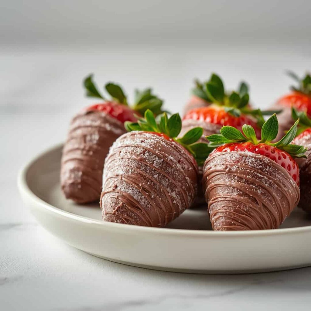 Frozen Chocolate Covered Strawberries