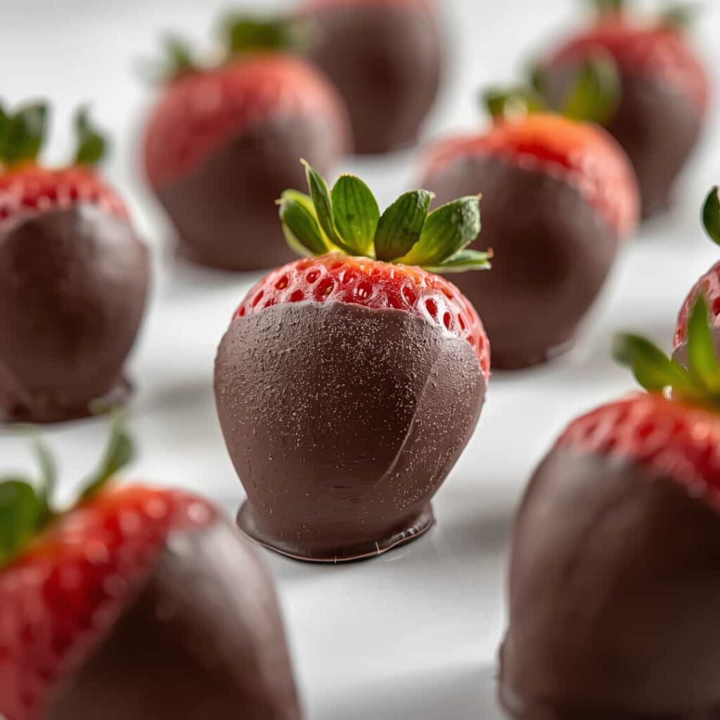 Frozen Chocolate Dipped Strawberries