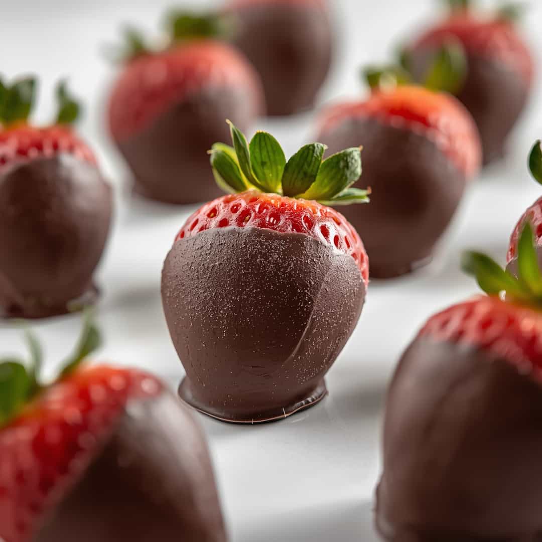 Frozen Chocolate Dipped Strawberries