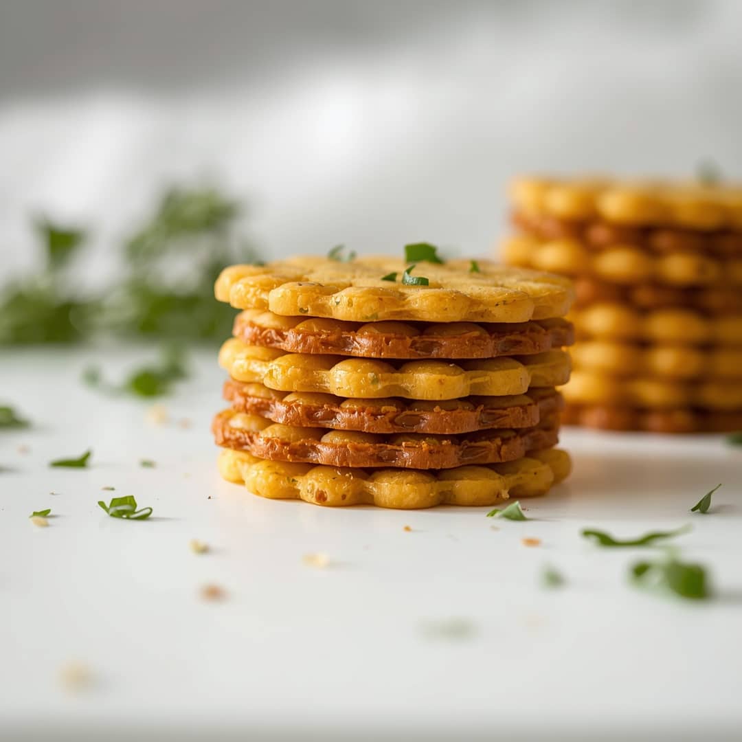 Garlic Herb Chickpea Crackers