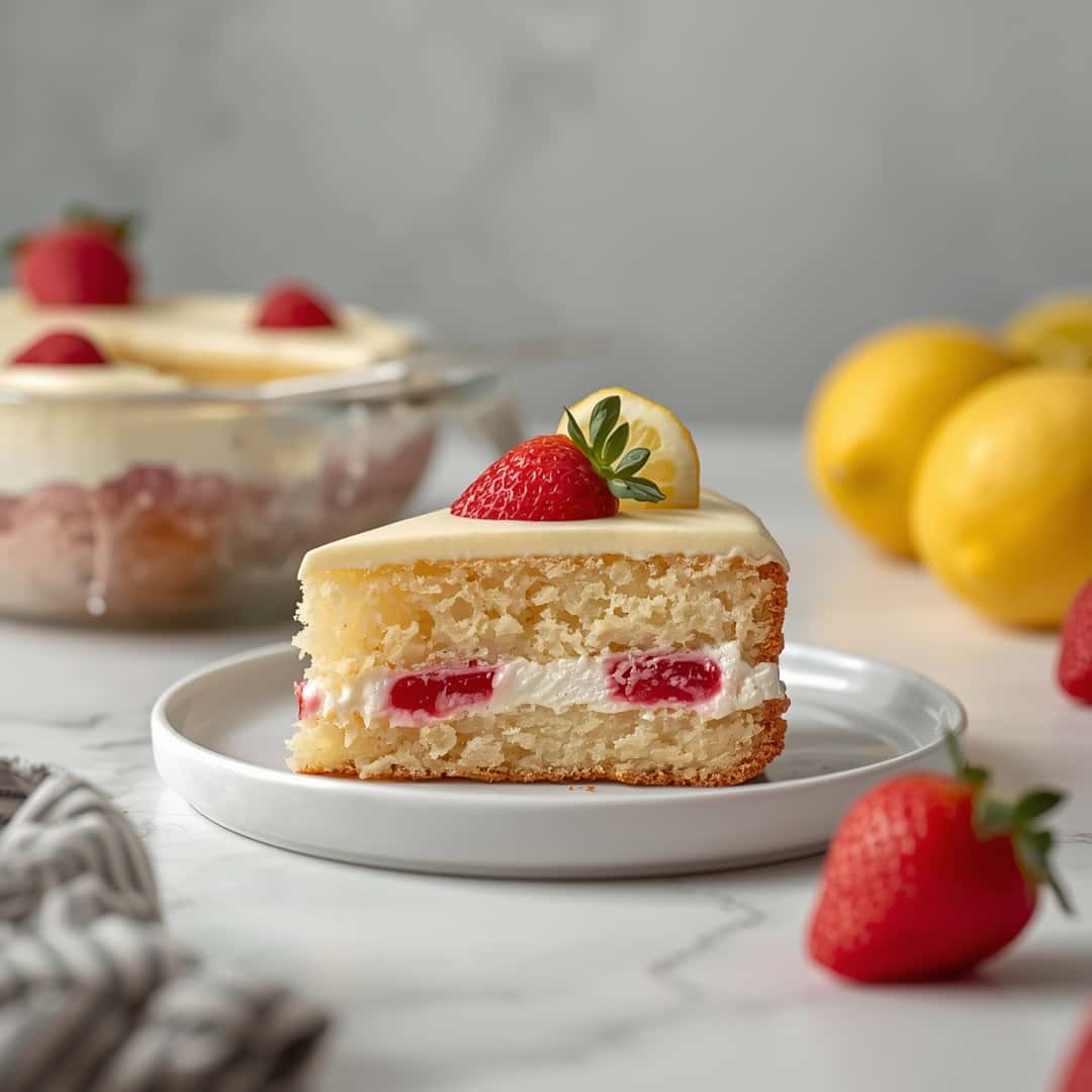 Gluten Free Strawberry Lemonade Cake