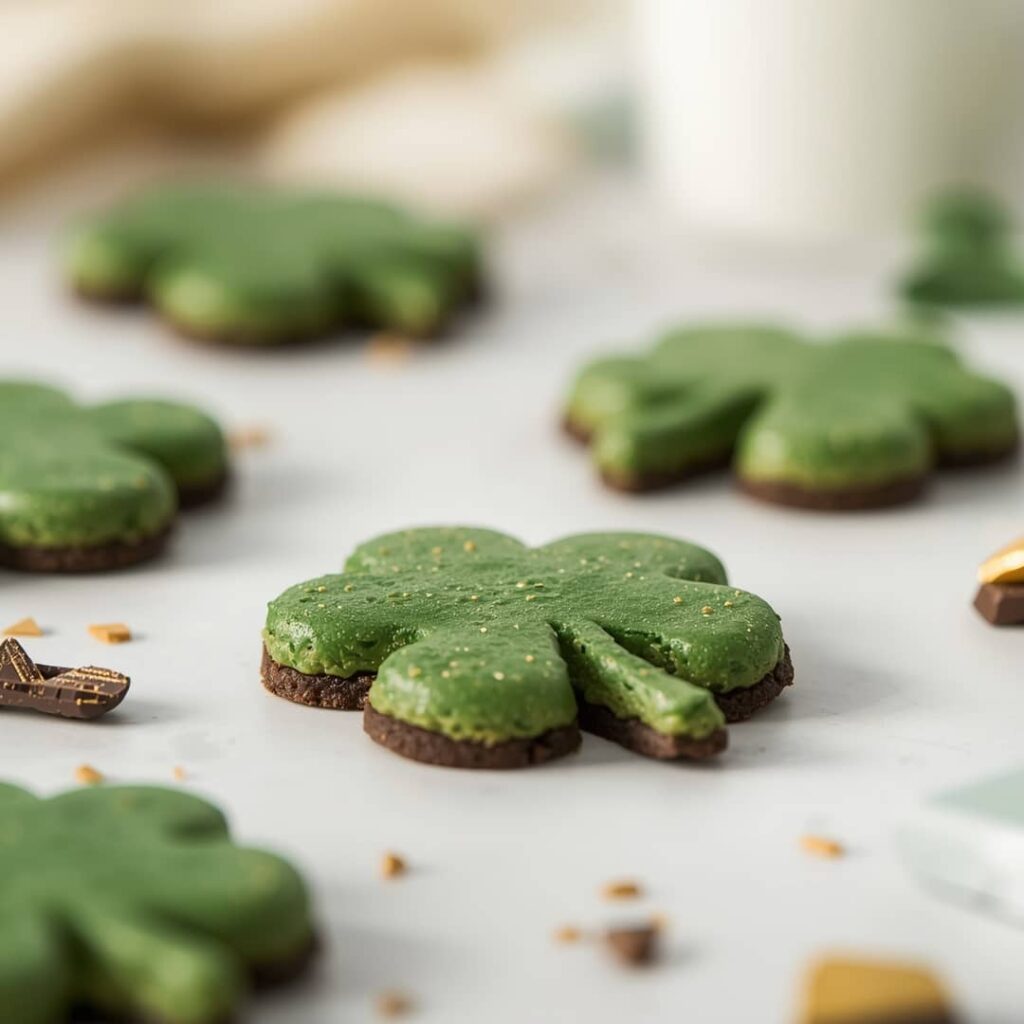 Green Gold Sugar Cookies Chocolate Clovers