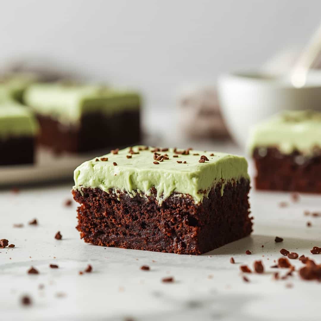 Green Velvet Brownies Cream Cheese Frosting