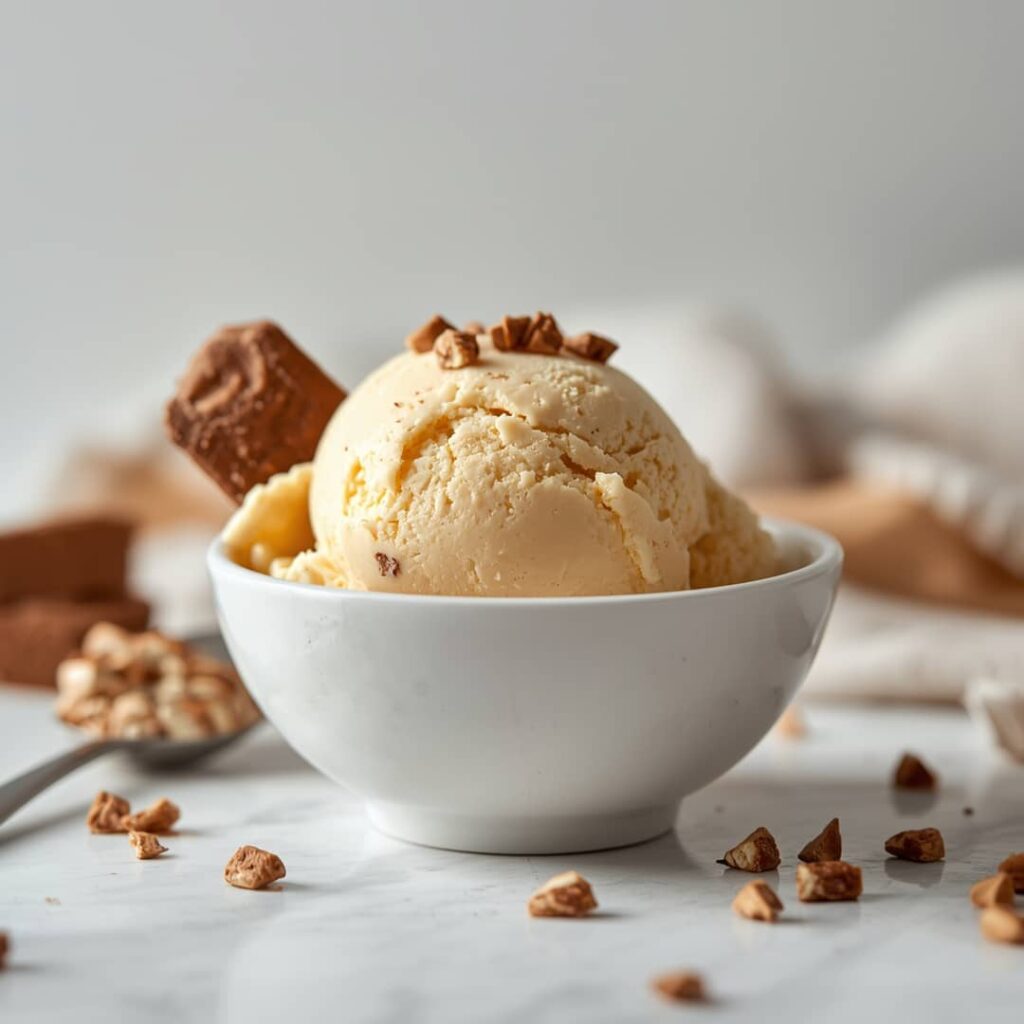 Homemade Butterfinger Ice Cream