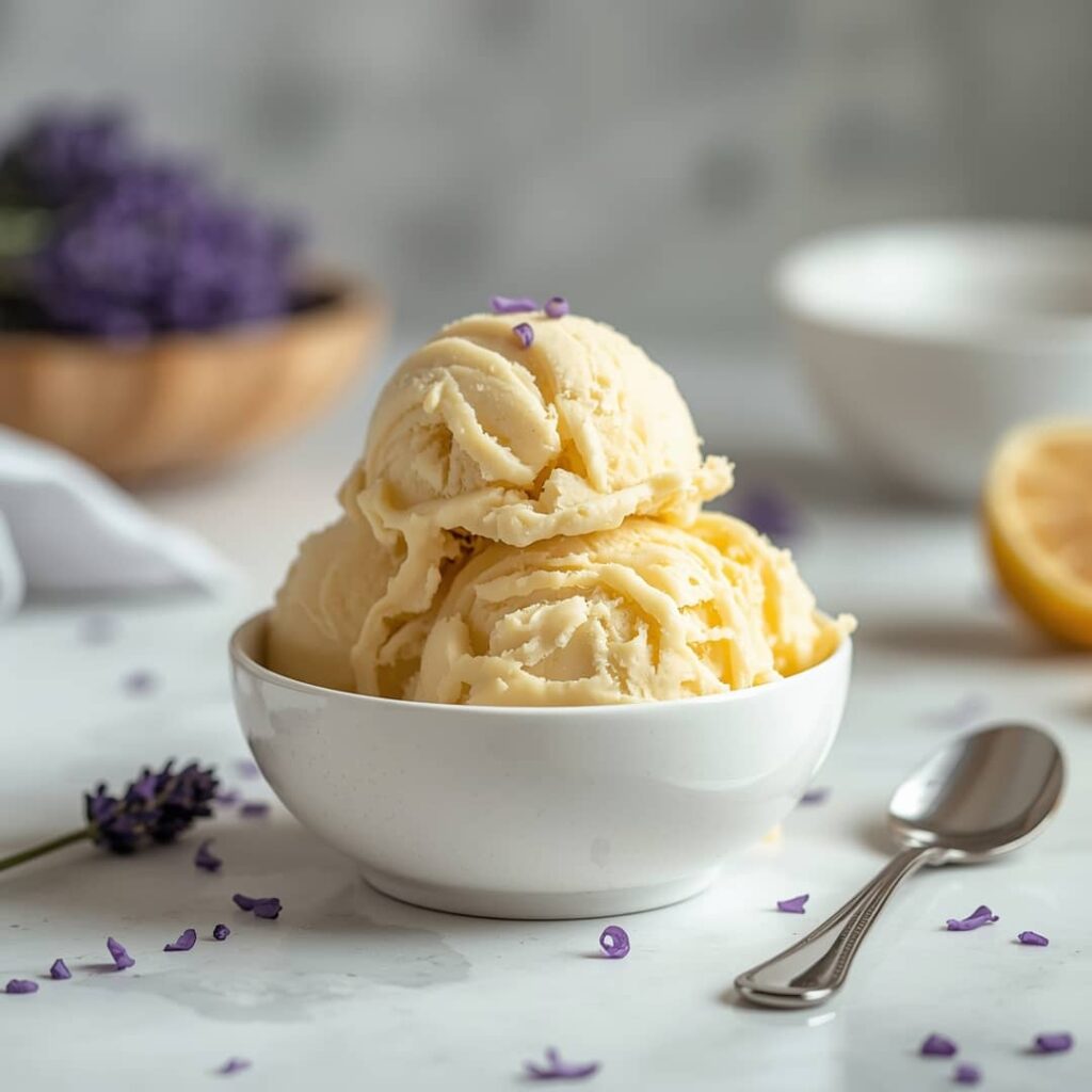 Homemade Honey Lavender Ice Cream