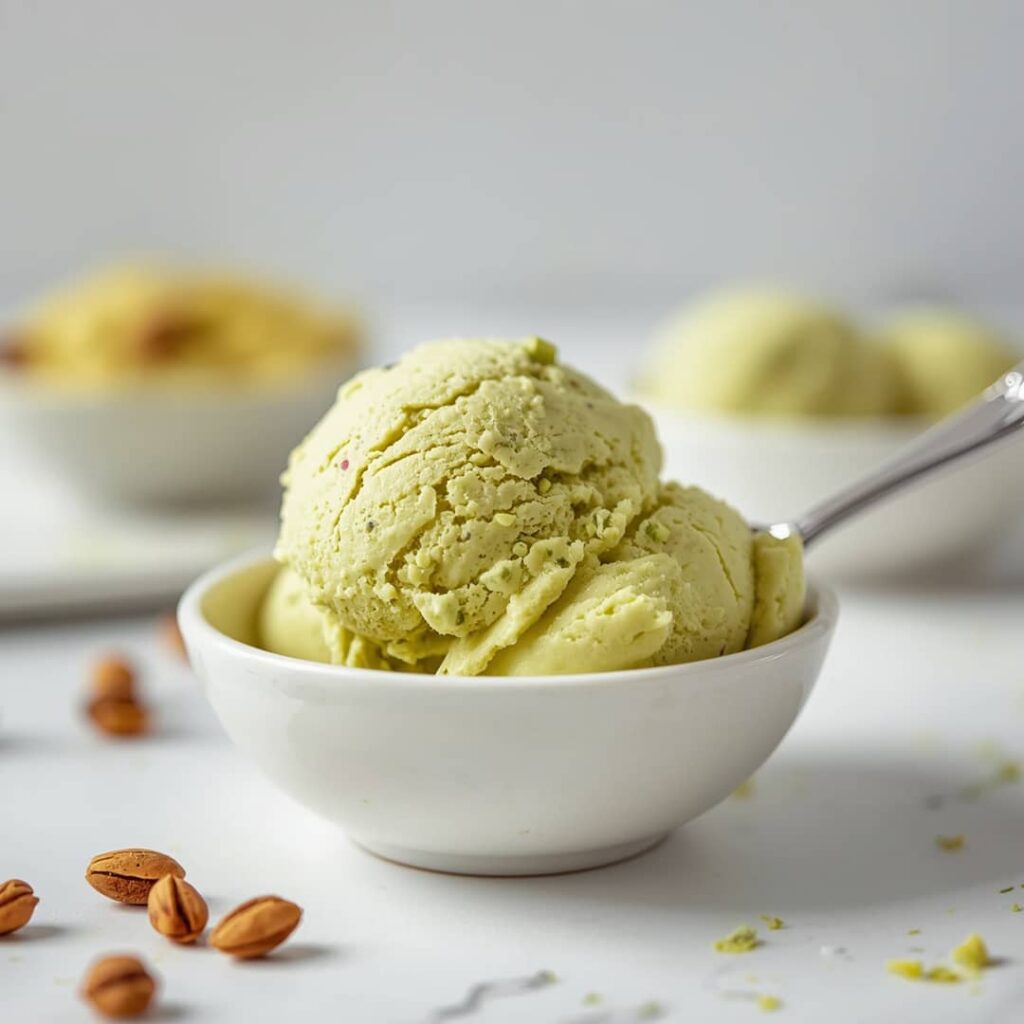 Homemade Pistachio Ice Cream