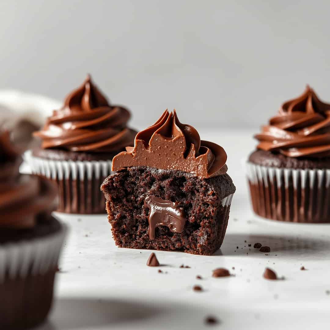 Moist Chocolate Fudge Cupcakes