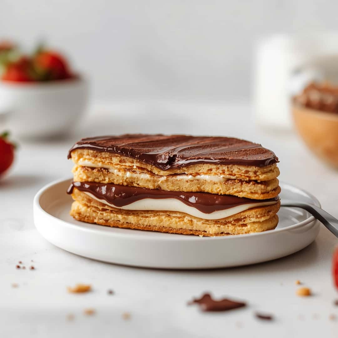 No Bake Chocolate Eclair Cake