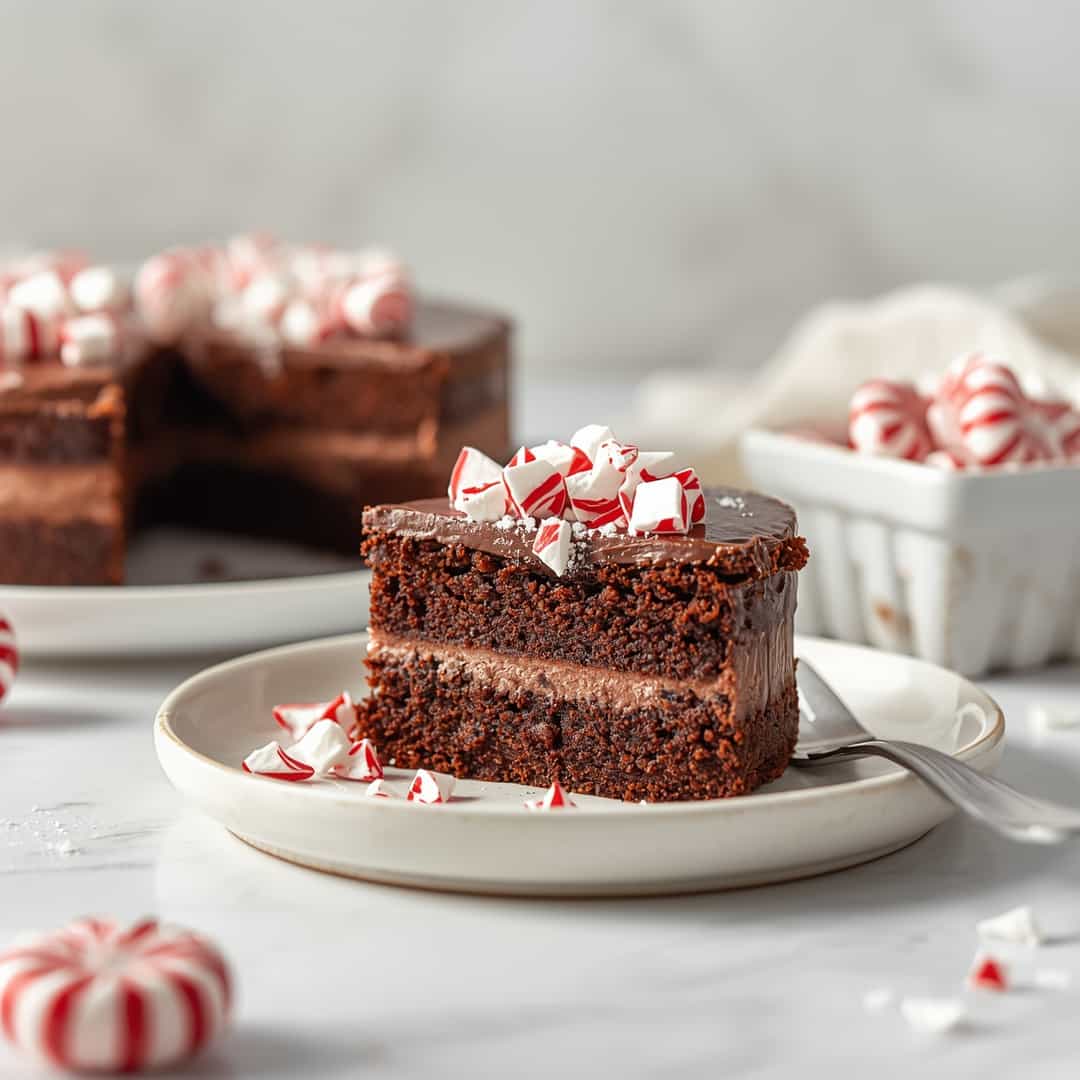 Peppermint Fudge Cake