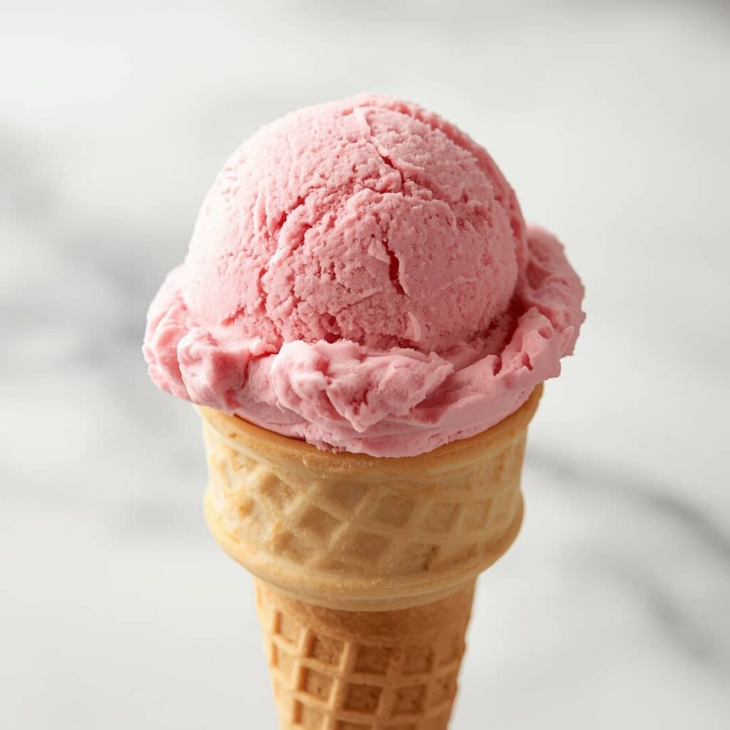 Pink ice cream cone
