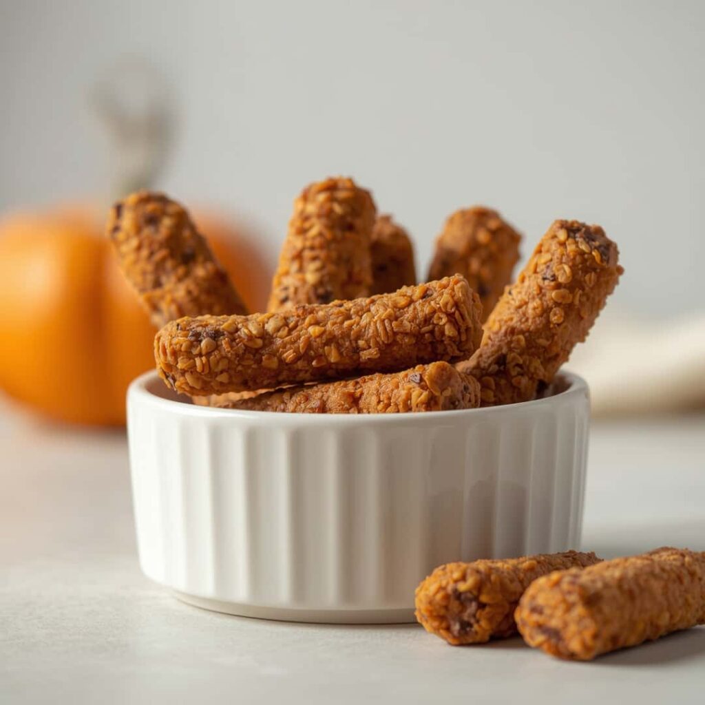 Pumpkin Oatmeal Dog Snack Sticks