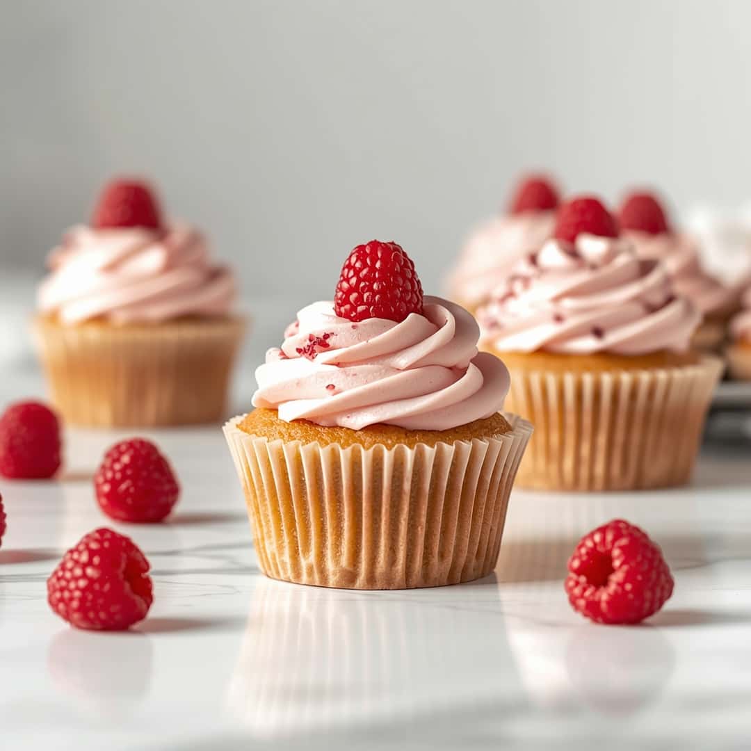 Raspberry Swirl Cupcakes