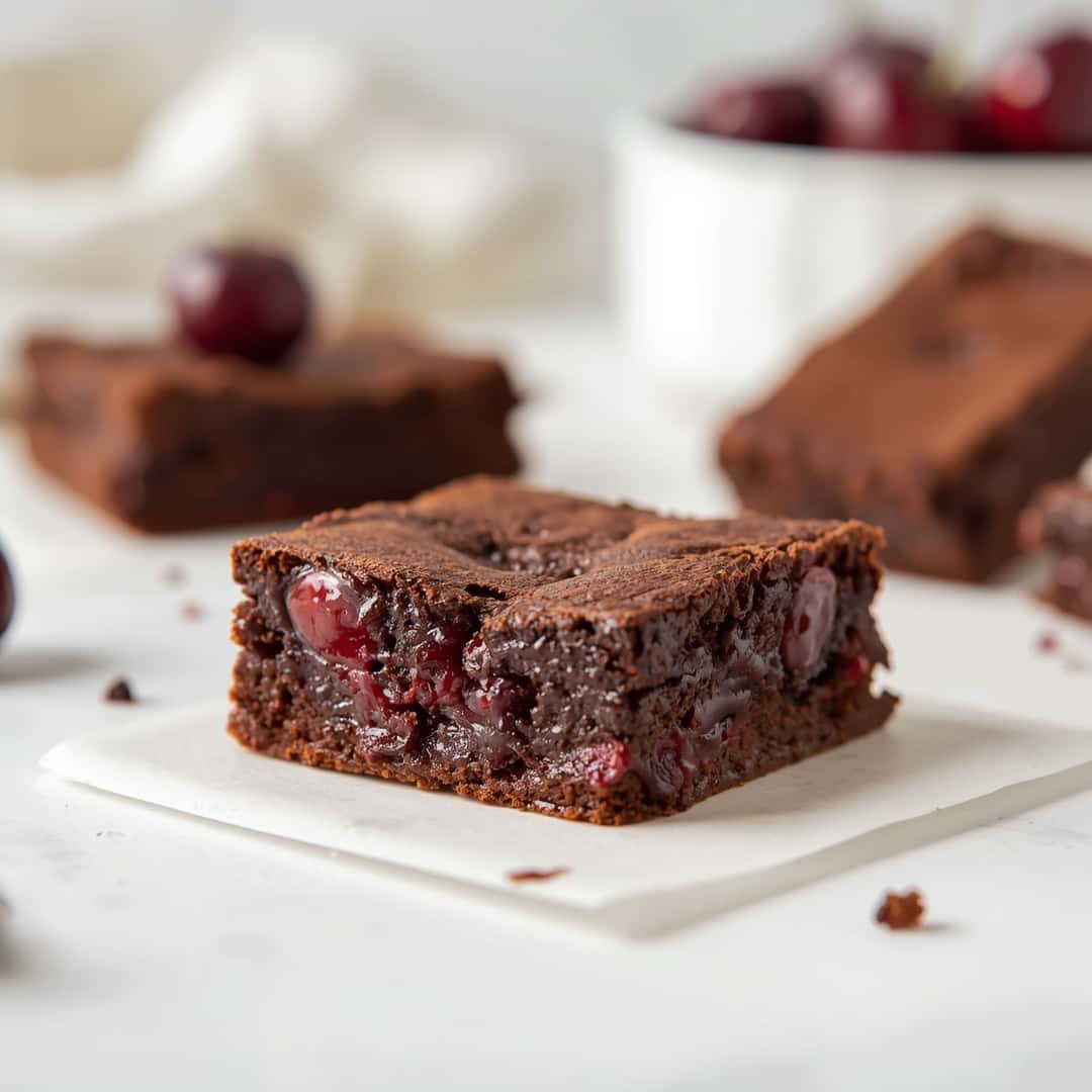 Roasted Cherry Brownies