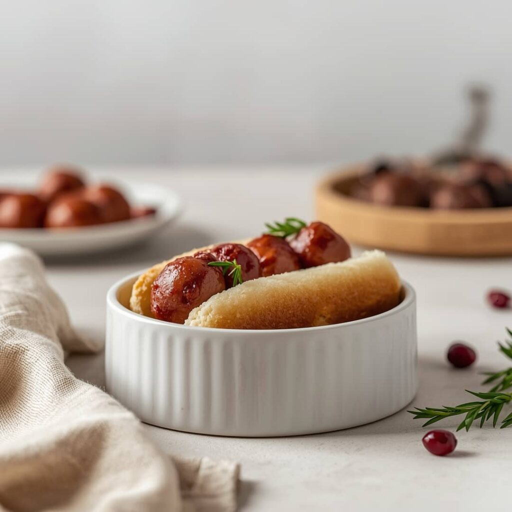 Sheet Pan Smoked Sausage Cranberry Bites dog