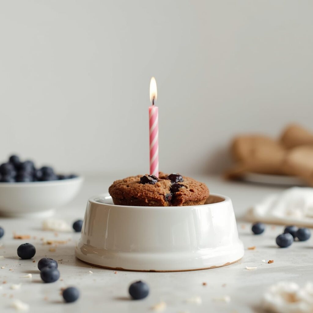 Simple Blueberry Birthday Cake for Dogs