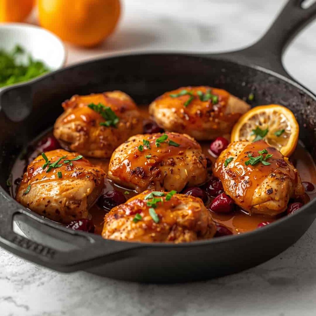 Skillet Cranberry Orange Chicken