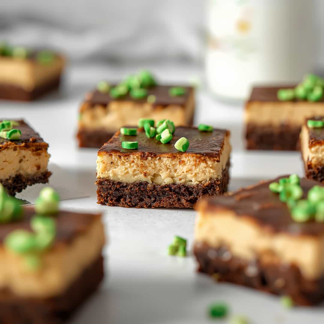 St. Patrick's Day Cheesecake Brownies