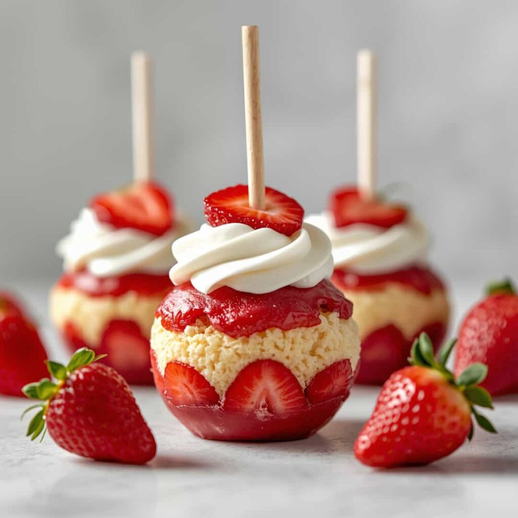 Strawberry Shortcake Candy Apples