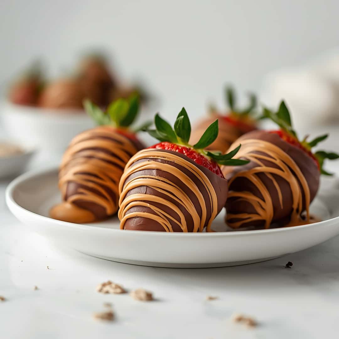 Toffee Chocolate Covered Strawberries