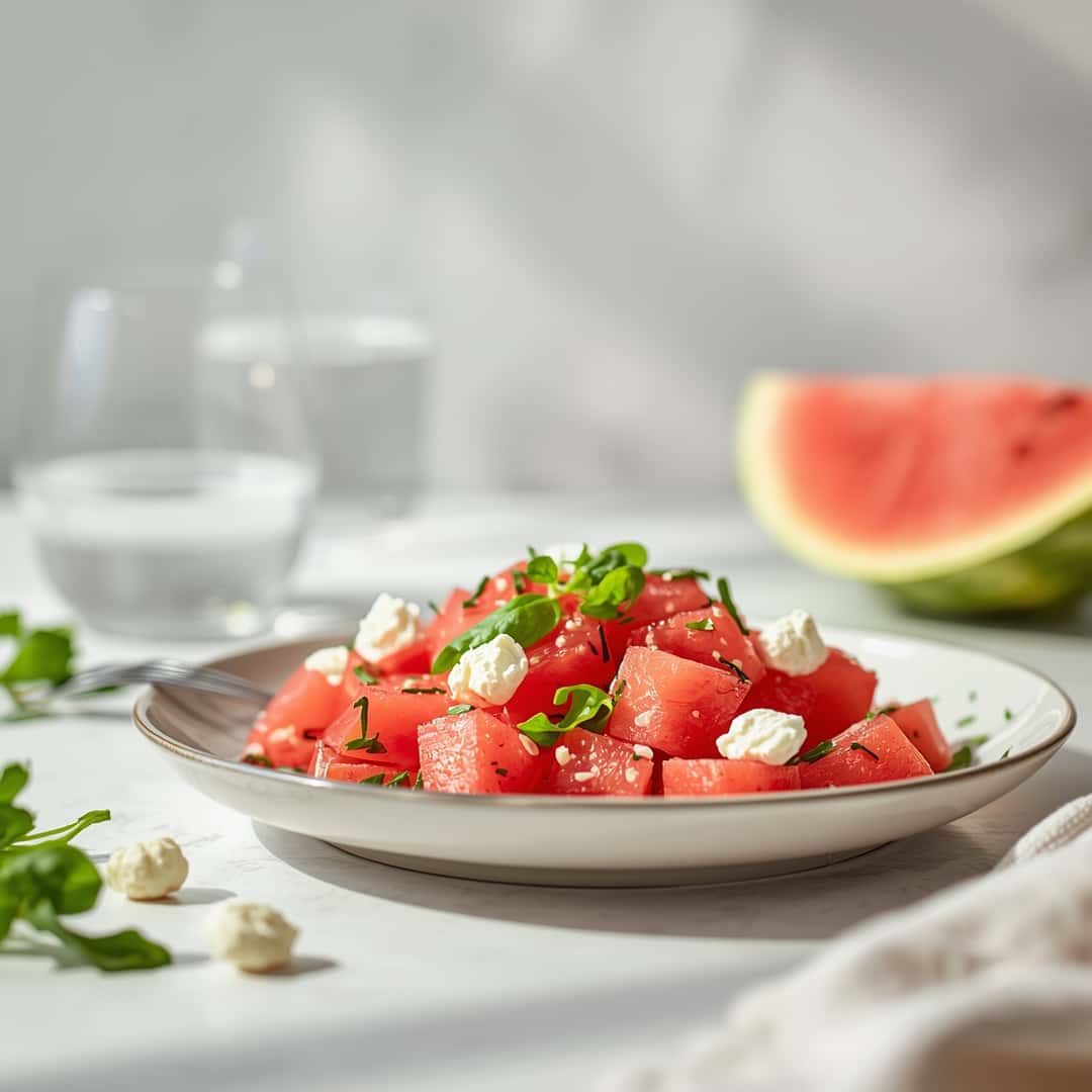 Watermelon Feta Salad 2 Watermelon Feta Salad
