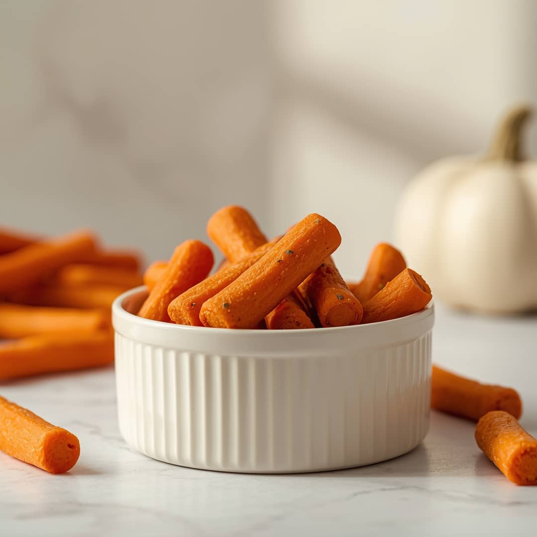 carrot pumpkin snack sticks for dogs recipe