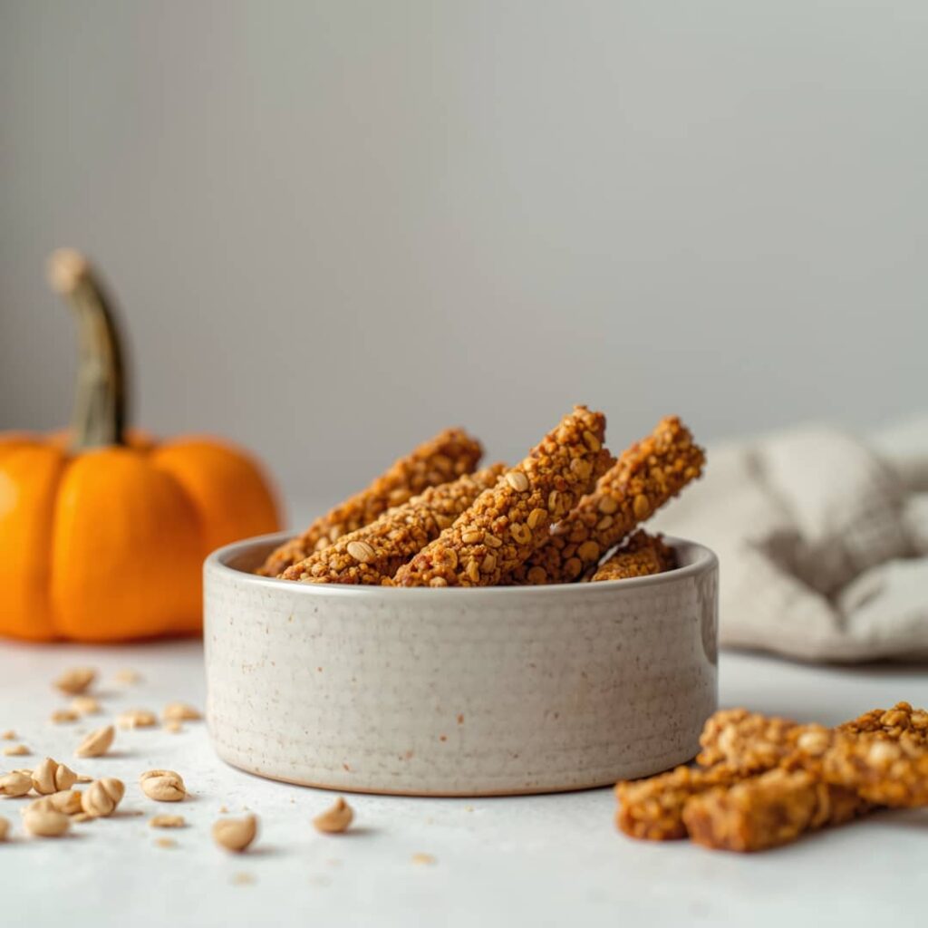 pumpkin oatmeal dog snack sticks healthy recipe