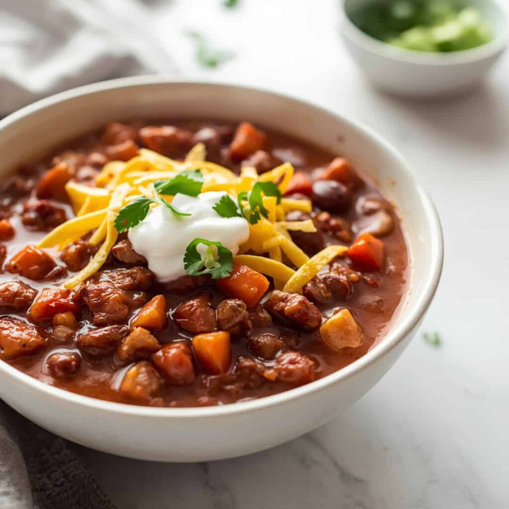 BEST Slow Cooker Taco Chili