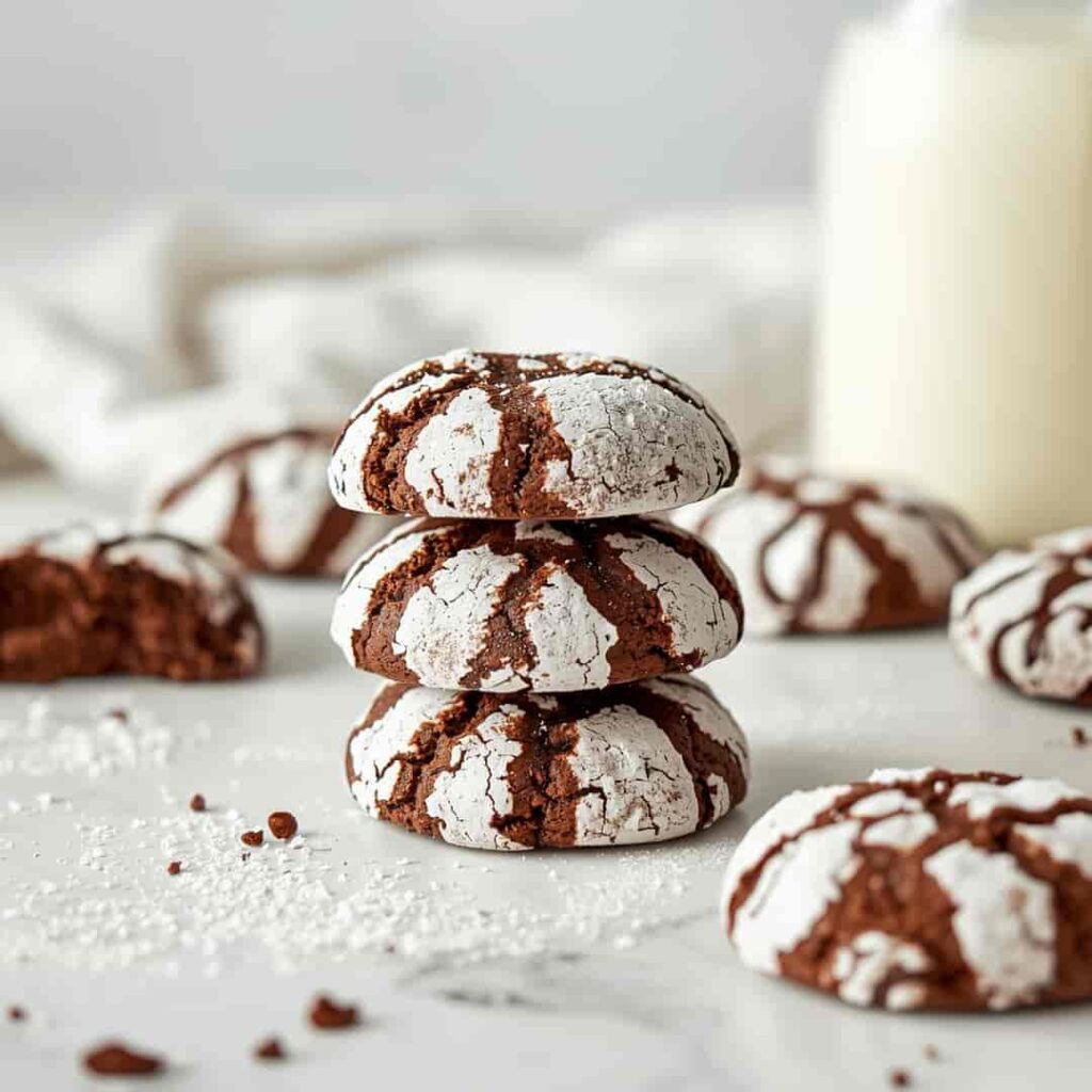 Brownie Mix Crinkle Cookies