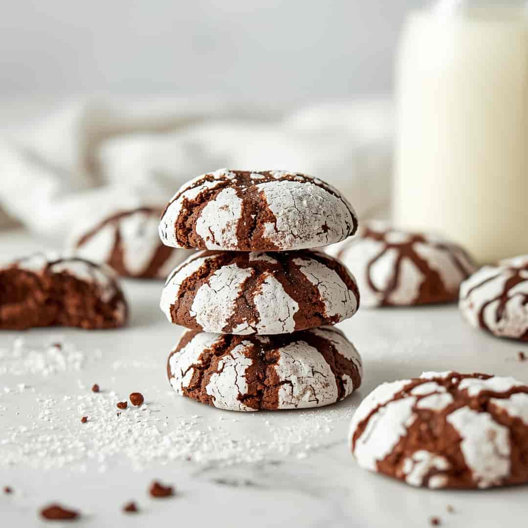 Brownie Mix Crinkle Cookies