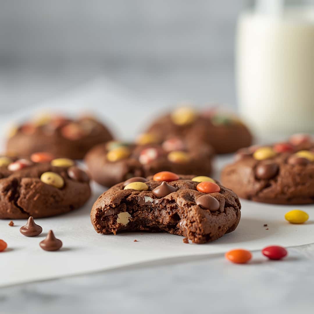 Candy Bar Brownie Mix Cookies 2 Candy Bar Brownie Mix Cookies