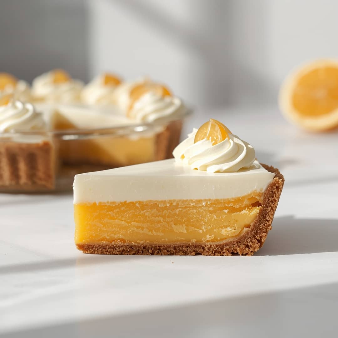 Easy No-Bake Jell-O Creamsicle Pie