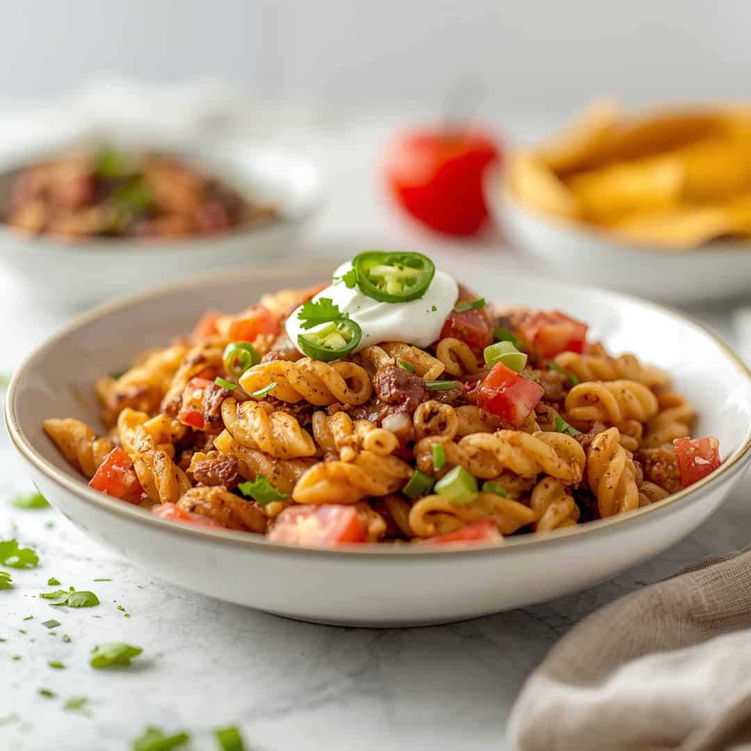 Healthy Taco Pasta Salad 2 Healthy Taco Pasta Salad