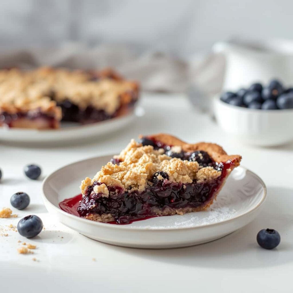 Homemade Blueberry Crumble Pie