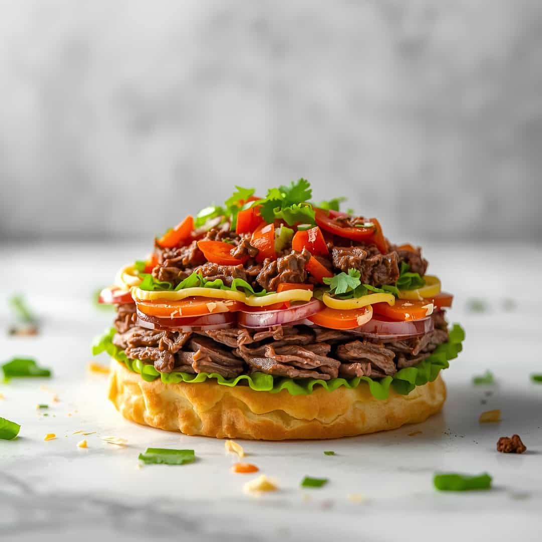 Layered Beef Taco Salad 1 Layered Beef Taco Salad