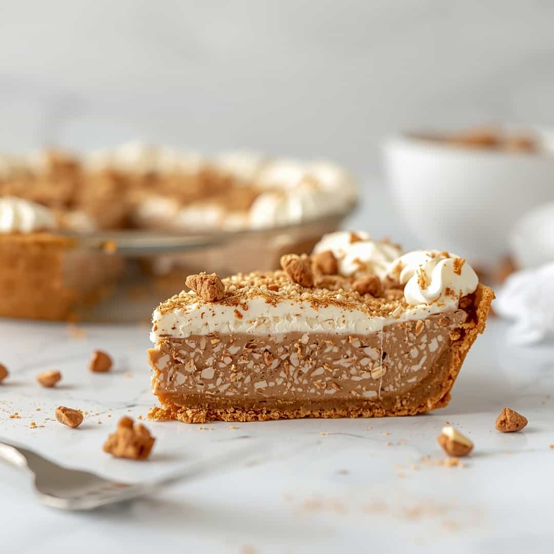 No Bake Snickers Pie