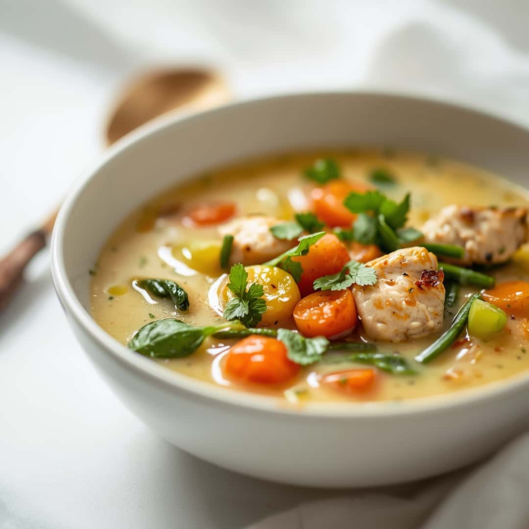 Simple Lemony Chicken Soup with Spring Veggies