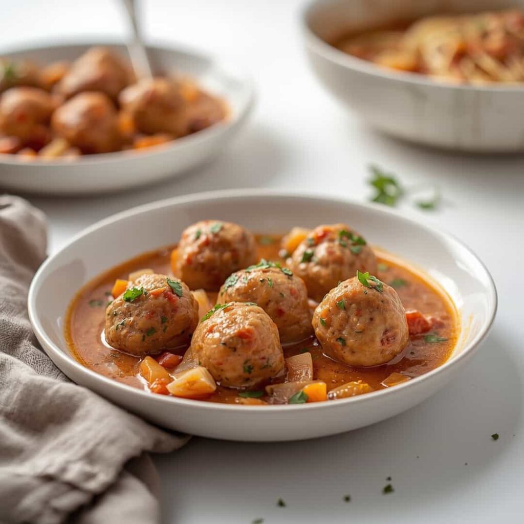 Spring Minestrone Chicken Meatballs