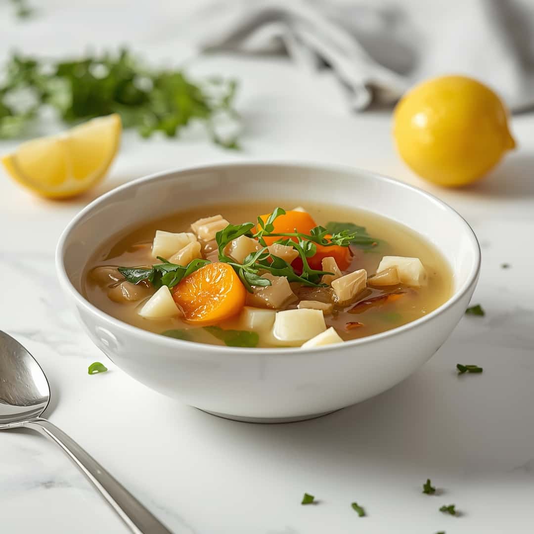 Spring Vegetable Lemon Broth