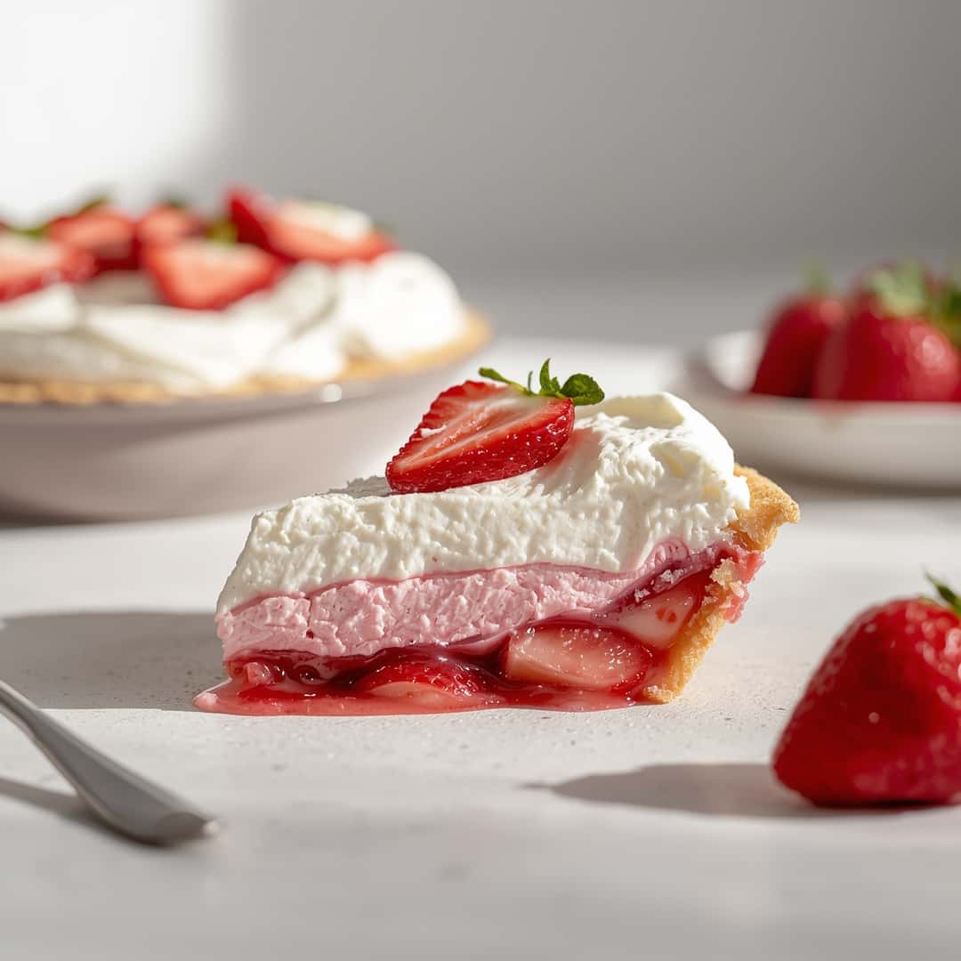 Strawberry Shortcake Freezer Pie