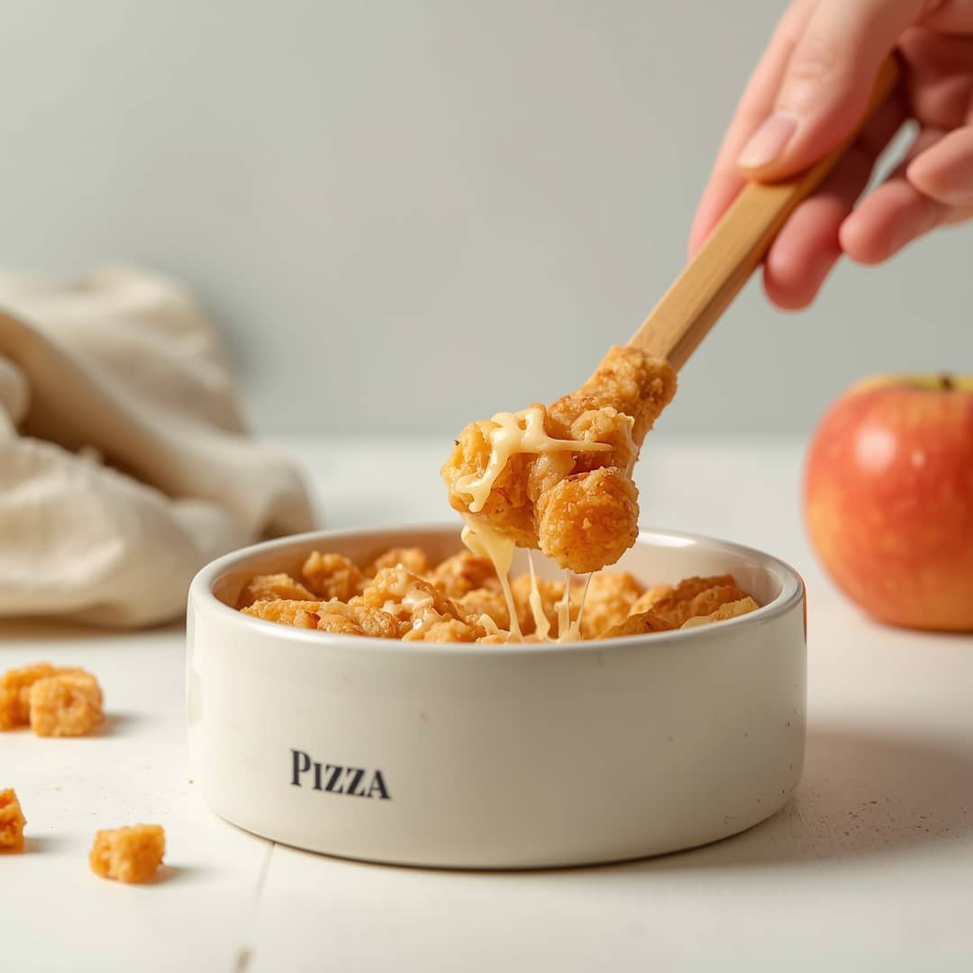 Crunchy Apple Cheese Dog Bone Pizza