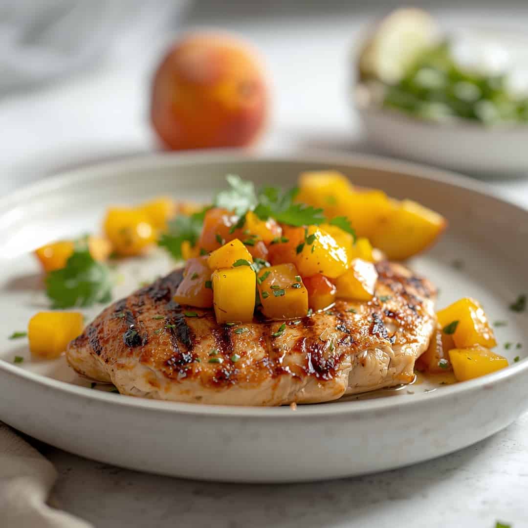 Grilled Chicken with Peach Salsa