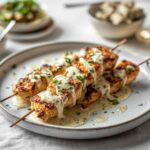 Grilled Ranch Garlic Parmesan Chicken Skewers