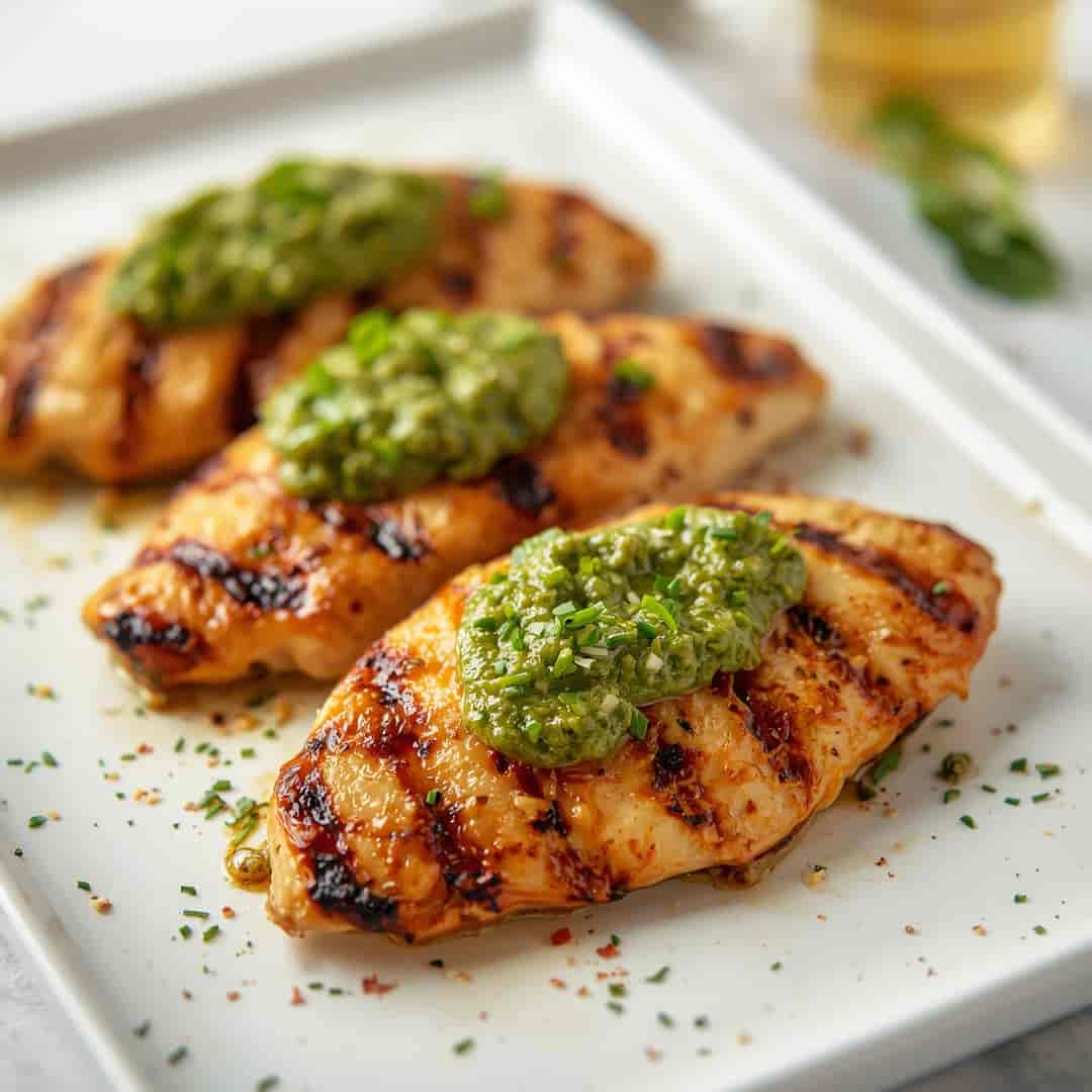 Grilled Salsa Verde Pepper Jack Chicken