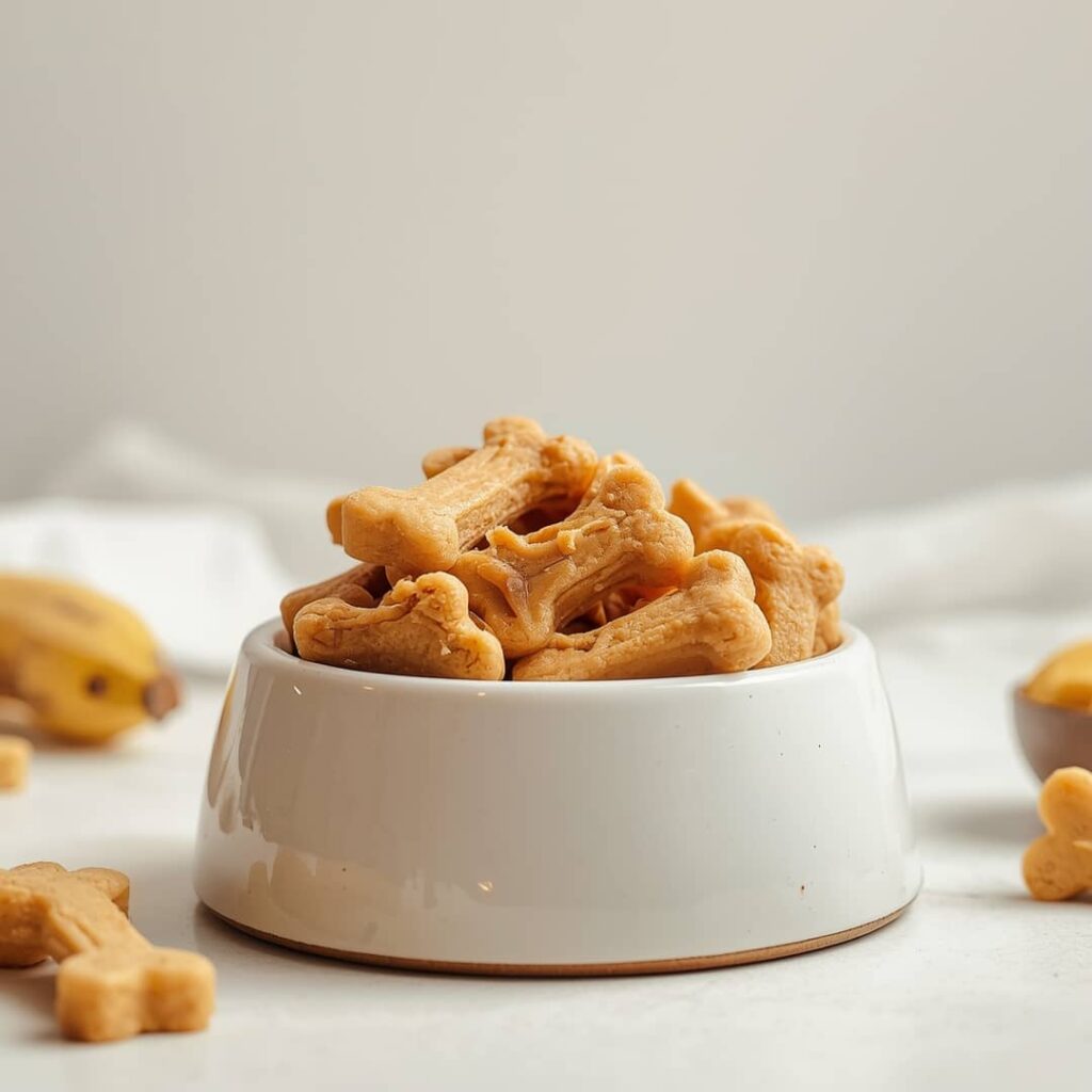 Homemade No-Bake Dog Treats Banana Peanut Butter