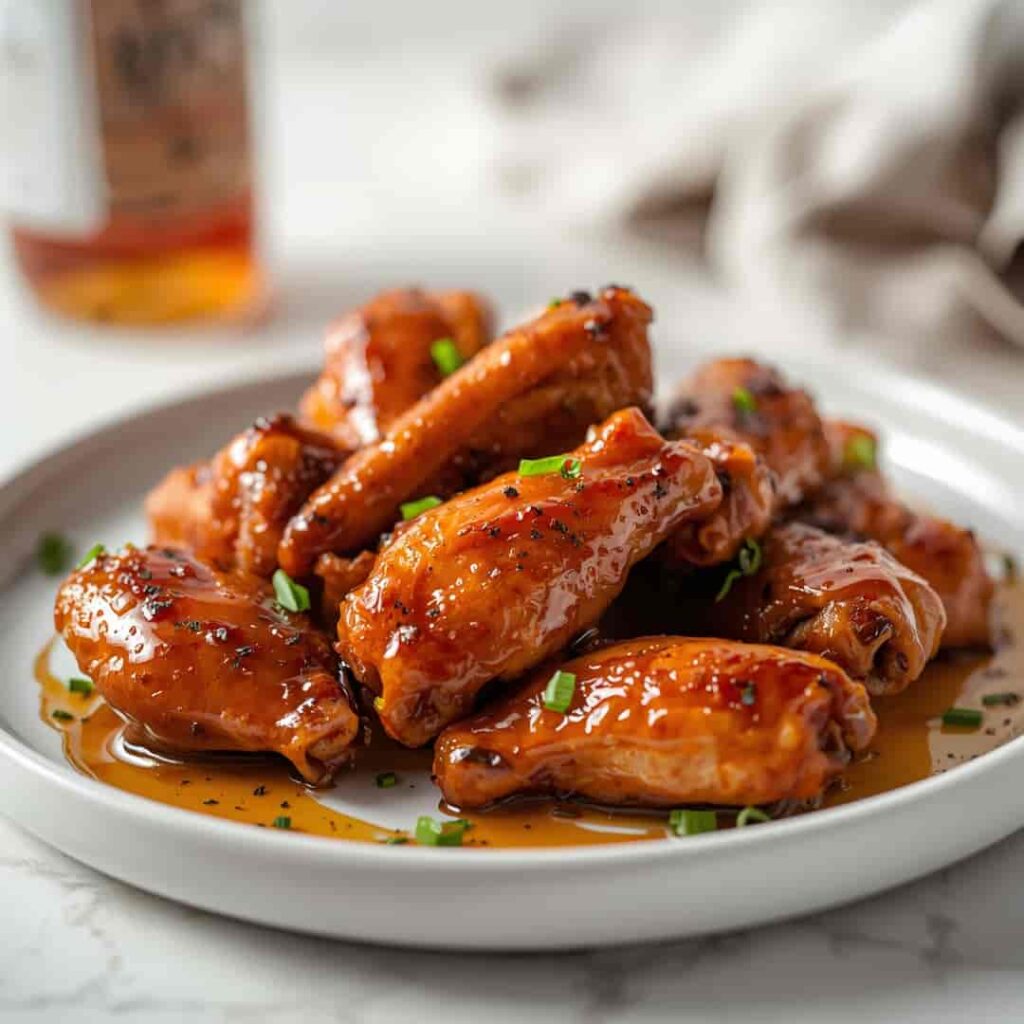Honey Bourbon Grilled Chicken Wings