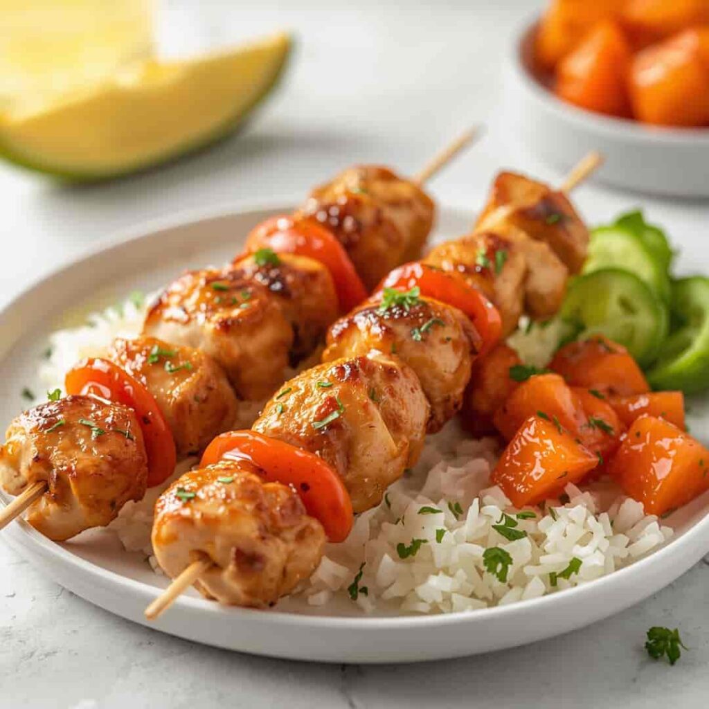 Juicy Hawaiian Chicken Kebabs