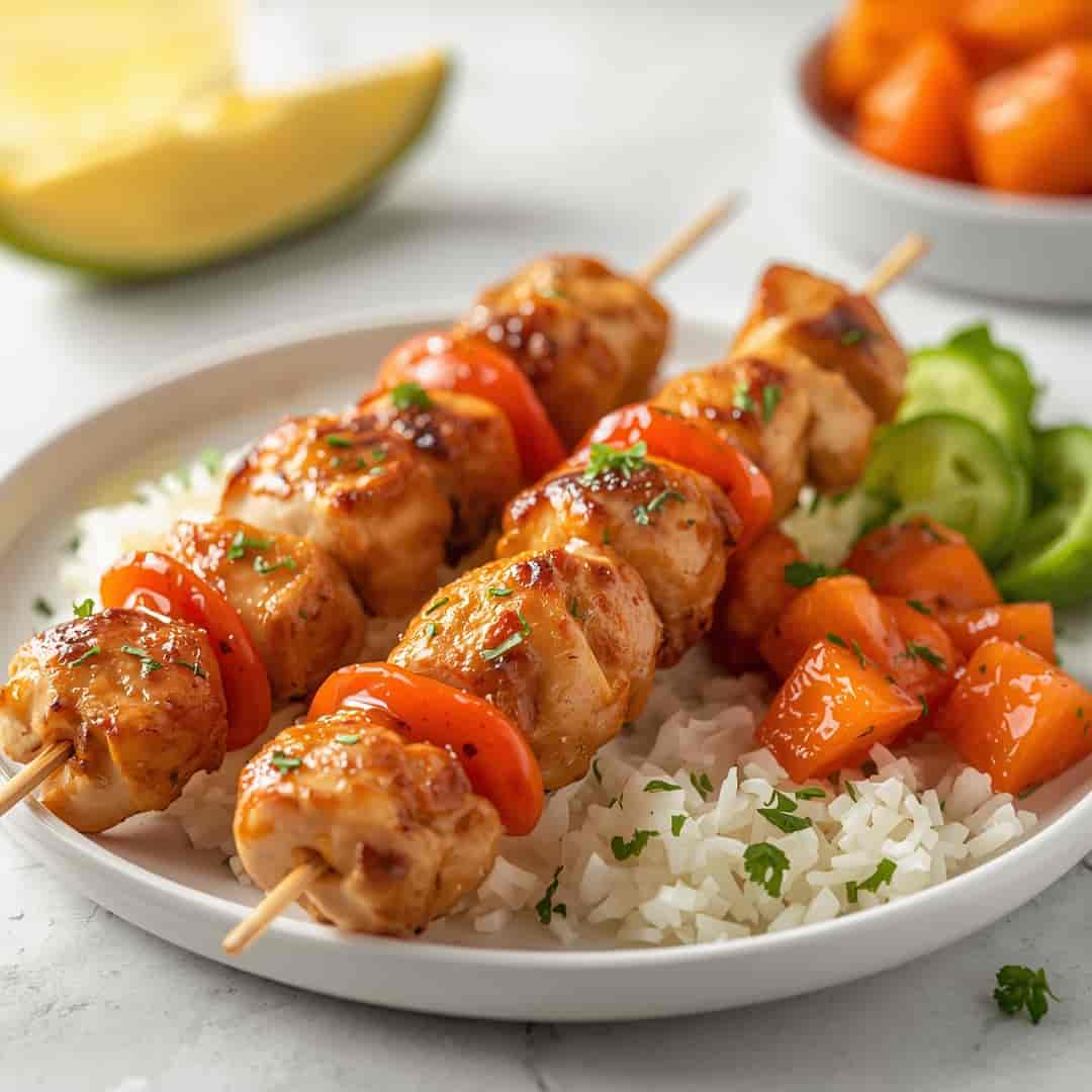 Juicy Hawaiian Chicken Kebabs