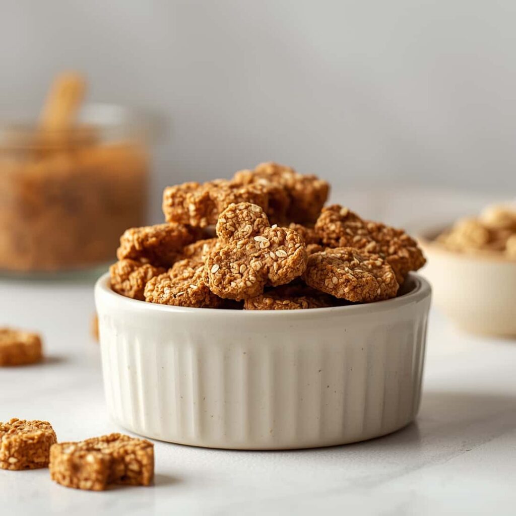 Peanut Butter Oatmeal No Bake Dog Treats