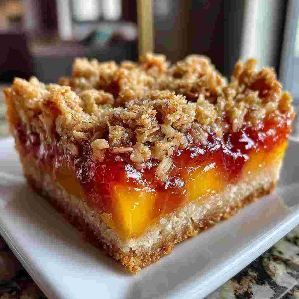 Peach Crumble Bars